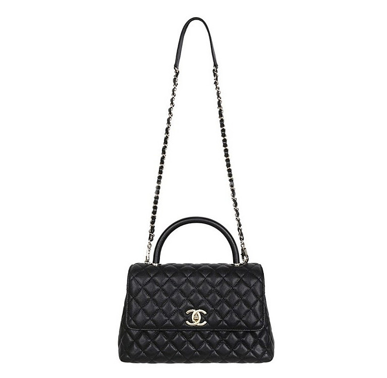 샤넬 코코핸들 구미듐 현라지 내장칩 아웃스티치 거의새것 최상급--2